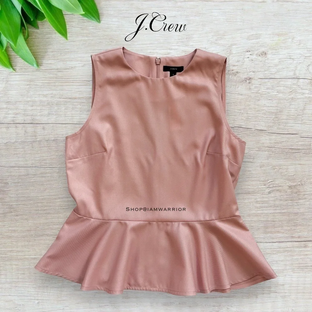 J.Crew NWT rose pink peplum top in super 120s fine wool *shop@iamwarrior